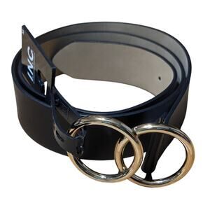I.N.C. International Concepts Women's Black Faux Leather Belt Size M